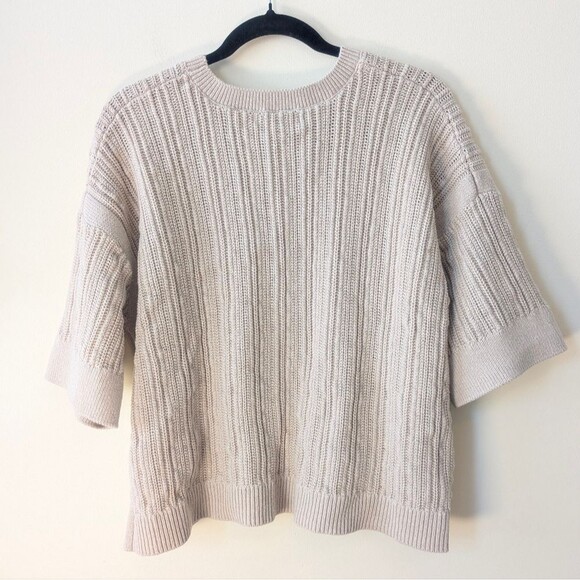 Banana Republic Open Stitch Sweater Plateau Beige Size XL - Picture 4 of 7